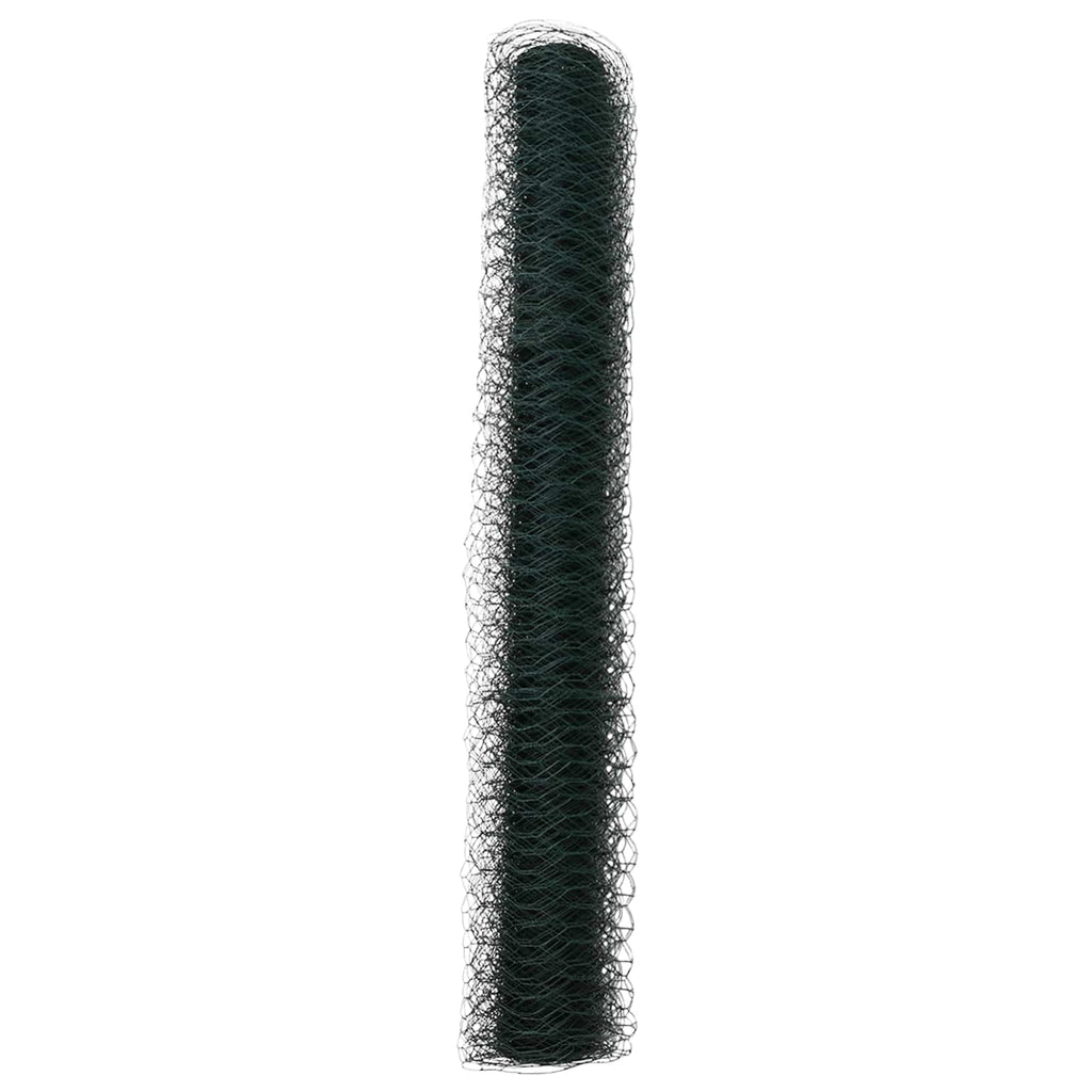 Recinzione Esagonale Verde PVC 10 x 1 m