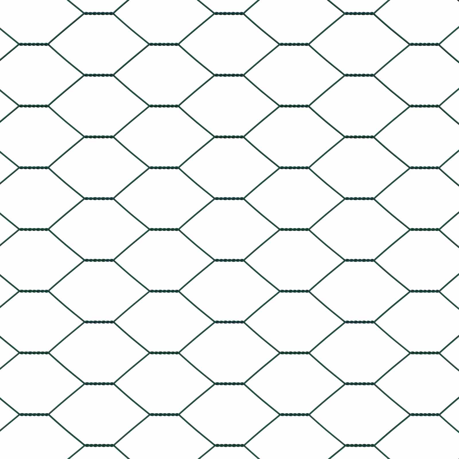 Recinzione Esagonale Verde PVC 1,2 x 10 m