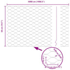 Recinzione Esagonale Verde PVC 0,5 x 50 m