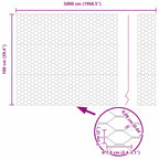 Recinzione Esagonale Verde PVC 50 x 1 m