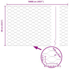 Recinzione Esagonale Verde 0,6 x 100 m PVC