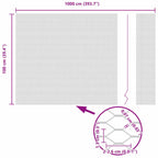 Recinzione Esagonale Grigio PVC 10 x 1 m