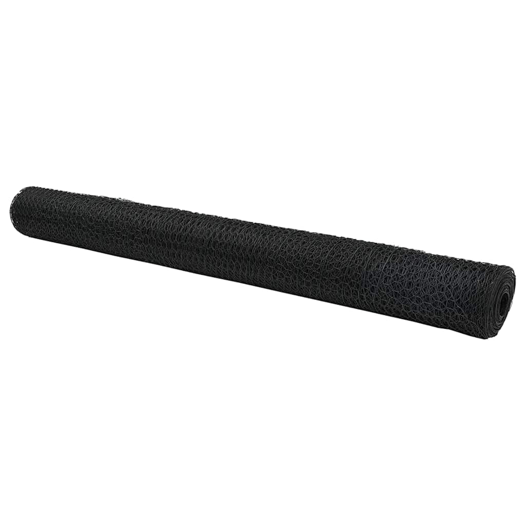 Recinzione Esagonale Grigio PVC 1,2 x 10 m