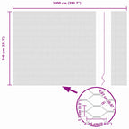 Recinzione Esagonale Grigio PVC 1,4 x 10 m