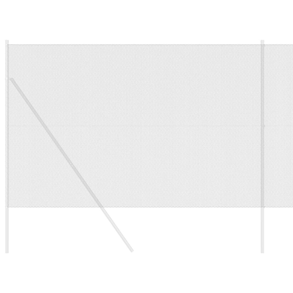 Recinzione Esagonale Grigio PVC 1,5 x 10 m