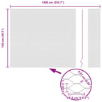 Recinzione Esagonale Grigio PVC 1,5 x 10 m