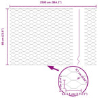 Recinzione Esagonale Grigio PVC 0,6 x 25 m
