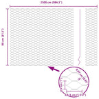 Recinzione Esagonale Grigio PVC 0,8 x 25 m