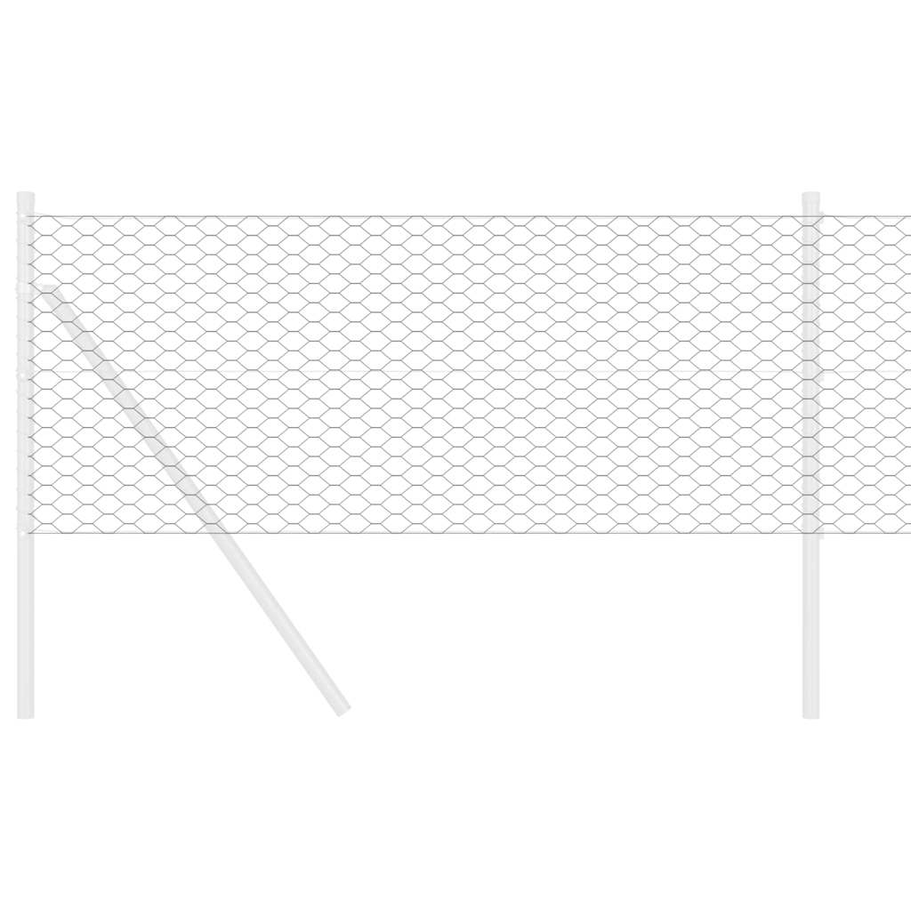 Recinzione Esagonale Grigio PVC 0,4 x 50 m