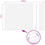 Recinzione Esagonale PVC Grigio 0,5 x 50 m