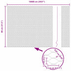 Recinzione Esagonale Grigio PVC 100 x 0,8 m