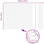 Recinzione Esagonale Grigio PVC 100 x 1 m
