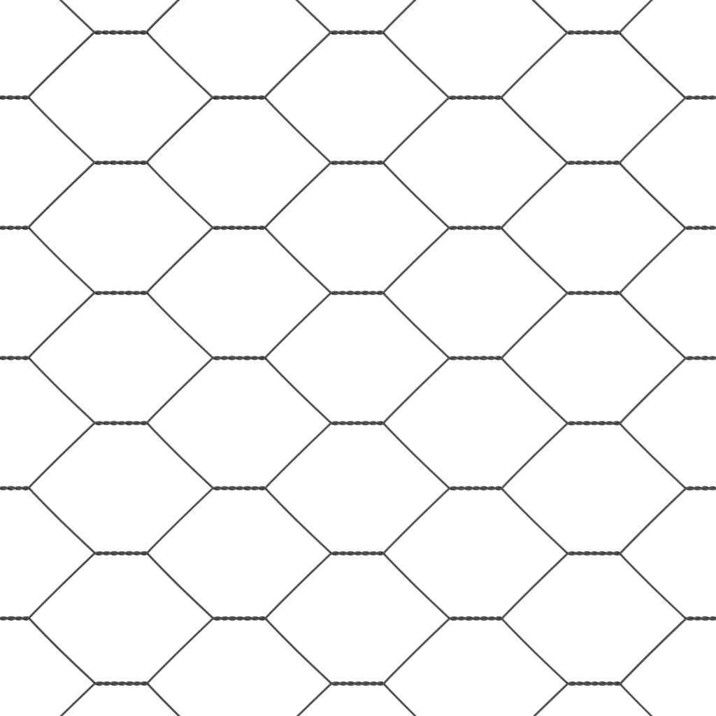 Recinzione Esagonale Grigio PVC 100 x 1 m