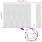 Recinzione Esagonale Argento 0,5 x 10 m Acciaio Zincato