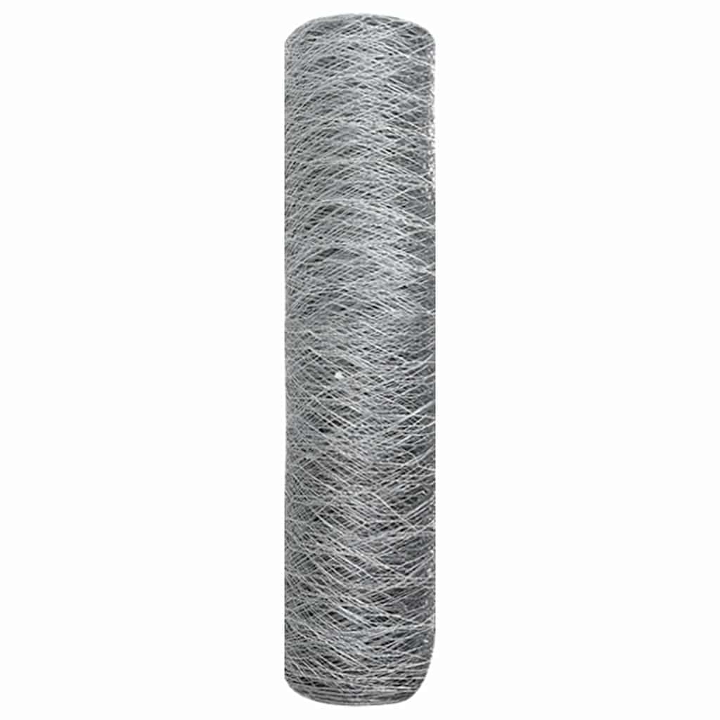 Recinzione Esagonale Argento 0,5 x 10 m Acciaio zincato