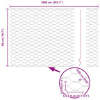 Recinzione Esagonale Argento 0,5 x 10 m Acciaio zincato