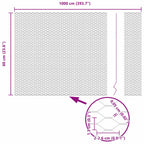 Recinzione Esagonale Argento 0,6 x 10 m Acciaio Zincato