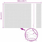 Recinzione Esagonale Argento 0,8 x 10 m Acciaio Zincato