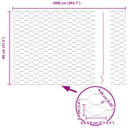 Recinzione Esagonale Argento 0,8 x 10 m Acciaio Zincato
