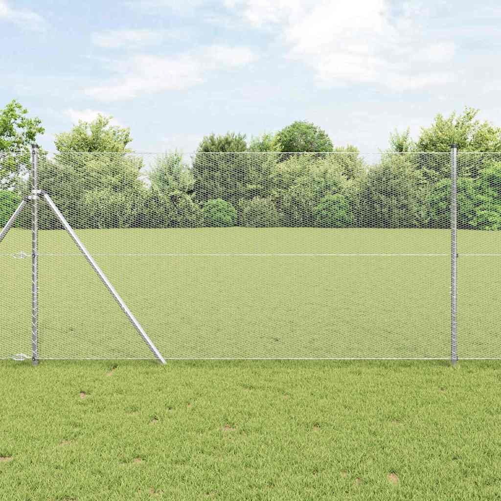 Recinzione Esagonale Argento 10 x 1 m Acciaio Zincato