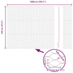 Recinzione Esagonale Argento 1,2 x 10 m Acciaio Zincato