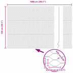 Recinzione Esagonale Argento 1,5 x 10 m Acciaio Zincato