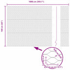 Recinzione Esagonale Argento 1,6 x 10 m Acciaio Zincato