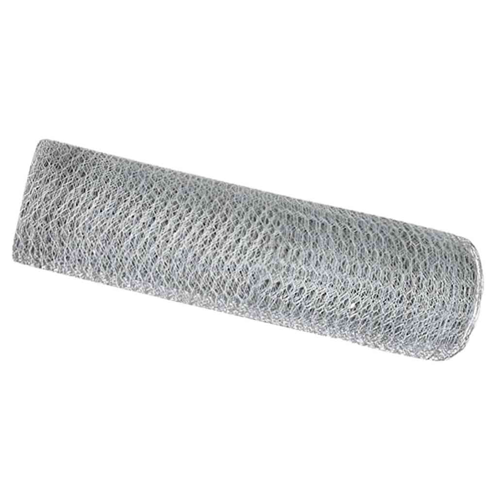 Recinzione Esagonale Argento 25 x 0,4 m Acciaio Zincato