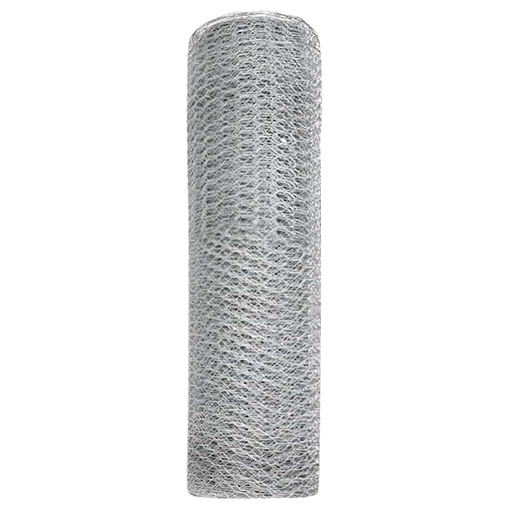 Recinzione Esagonale Argento 0,6 x 25 m Acciaio Zincato