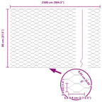 Recinzione Esagonale Argento 0,8 x 25 m Acciaio Zincato