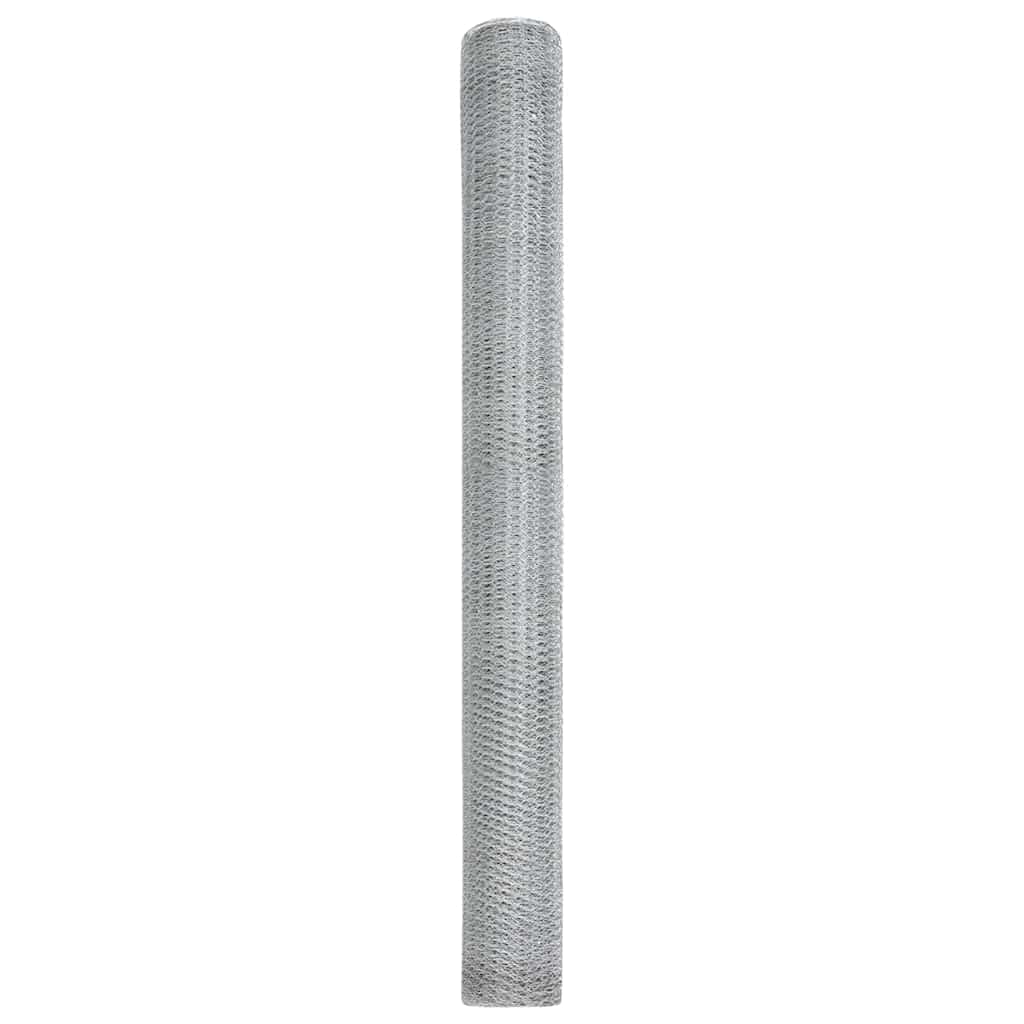 Recinzione Esagonale Argento 1,6 x 25 m Acciaio Zincato