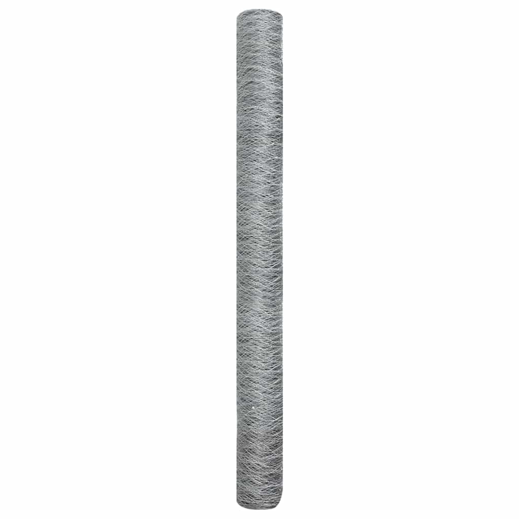 Recinzione Esagonale Argento 1,6 x 25 m Acciaio zincato