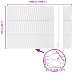 Recinzione Esagonale Argento 1,5 x 50 m Acciaio Zincato