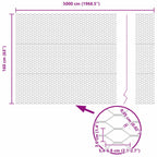 Recinzione Esagonale Argento 1,6 x 50 m Acciaio Zincato