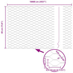 Recinzione Esagonale Argento 100 x 0,4 m Acciaio Zincato