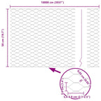 Recinzione Esagonale Argento 100 x 0,5 m Acciaio Zincato