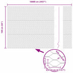 Recinzione Esagonale Argento 100 x 1,6 m Acciaio Zincato