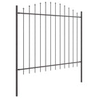 Recinzione da Giardino Grigia Acciaio Verniciato 170 x 190 cm - Confezione 2 pezzi