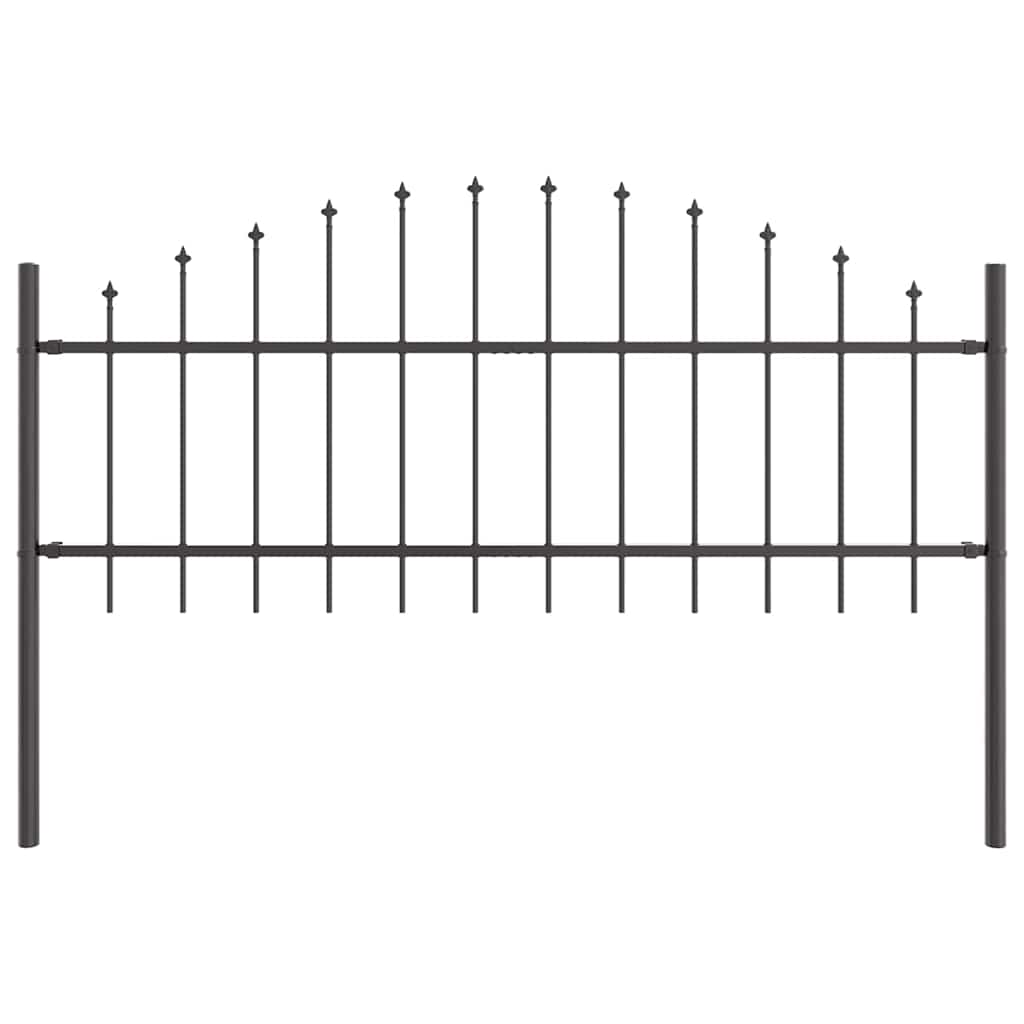 Recinzione da Giardino Woerden Acciaio Verniciato Grigio 170x115 cm - 4 Pezzi