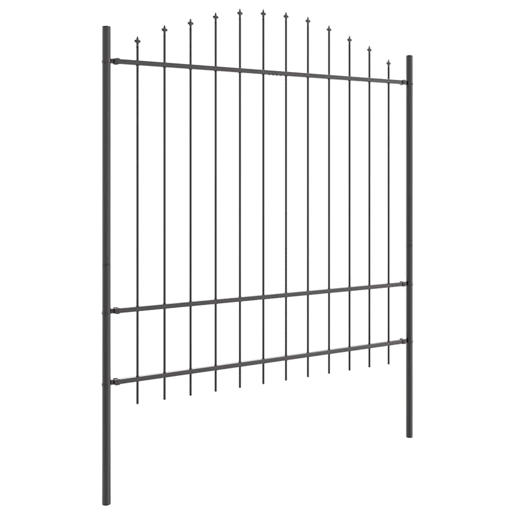 Recinzione per Giardino 5 pezzi Acciaio Grigio 170 x 215 cm