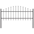 Recinzione per Giardino Woerden 6 Pezzi Grigio in Acciaio Verniciato 170x115 cm
