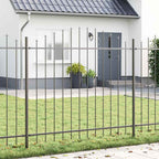 Recinzione per Giardino 6 pezzi Acciaio Grigio 170 x 165 cm