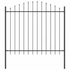 Recinzione per Giardino 6 pezzi Acciaio Grigio 170 x 165 cm