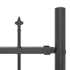Recinzione da Giardino 7 pezzi Acciaio Verniciato Grigio 170 x 140 cm