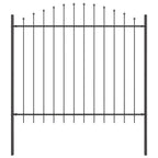 Recinzione per Giardino 7 pezzi Acciaio Grigio 170 x 190 cm