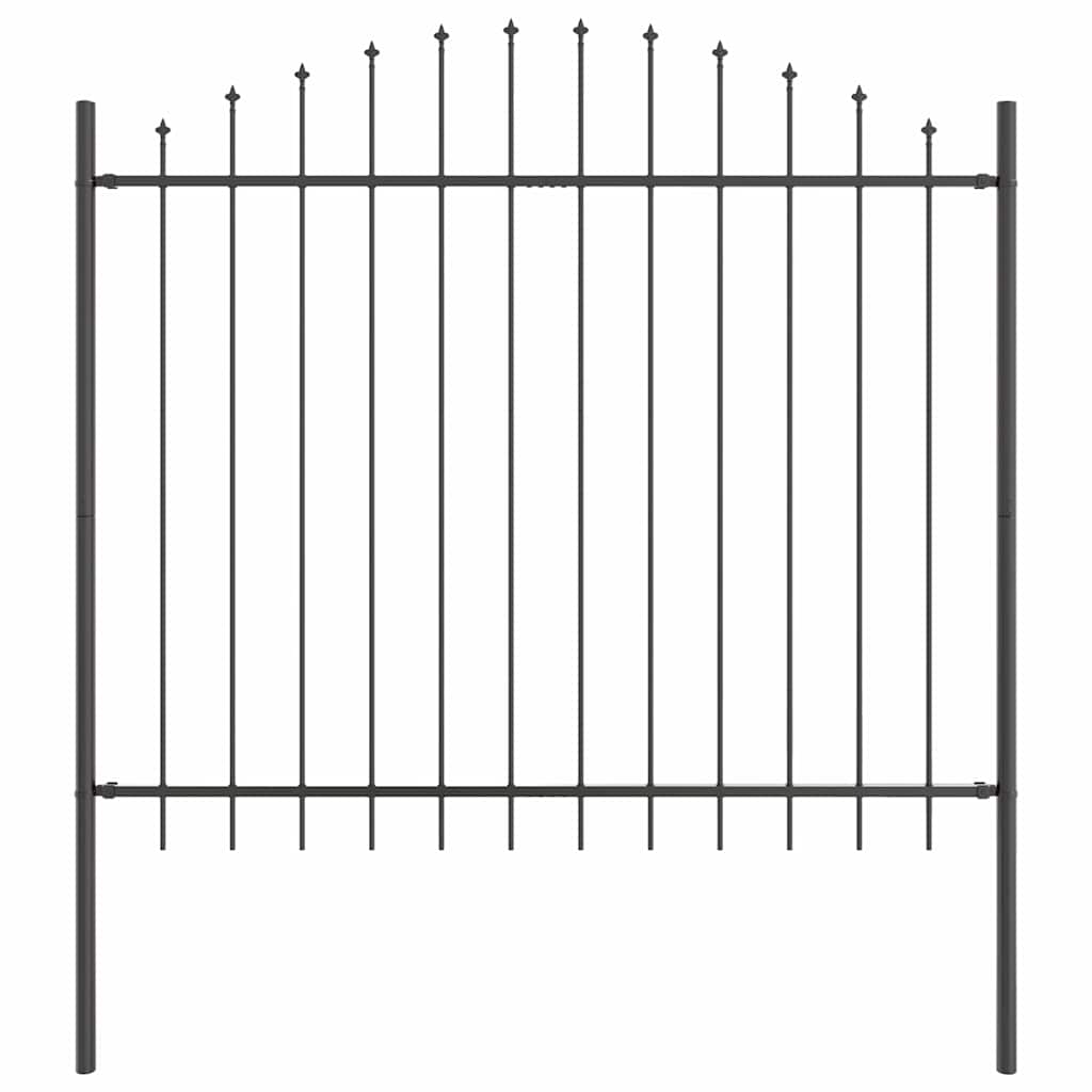 Recinzione per Giardino 8 pezzi Acciaio Grigio 170 x 190 cm