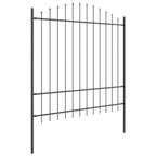 Recinzione per Giardino 8 pezzi Acciaio Grigio 170 x 215 cm