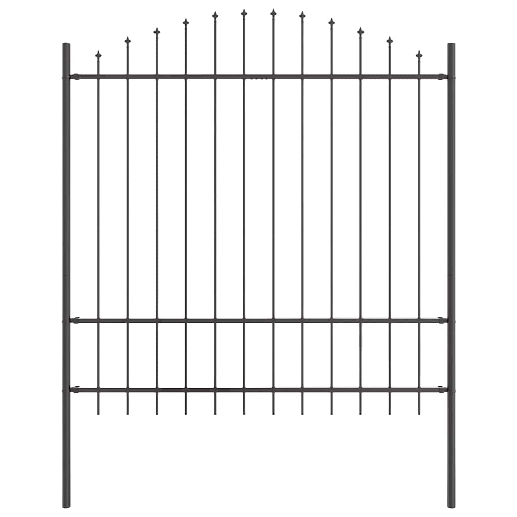 Recinzione per Giardino 8 pezzi Acciaio Grigio 170 x 215 cm