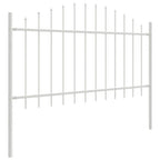 Recinzione da Giardino 3 pz Acciaio Verniciato Bianco 170x140 cm