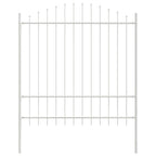 Recinzione da Giardino 3 pezzi Acciaio Verniciato Bianco 170 x 215 cm